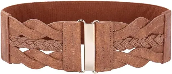 Grace Karin Women's Elastic Wide Belts Vintage Stretchy Belt Retro Fashion Cinch Belts for Dresses