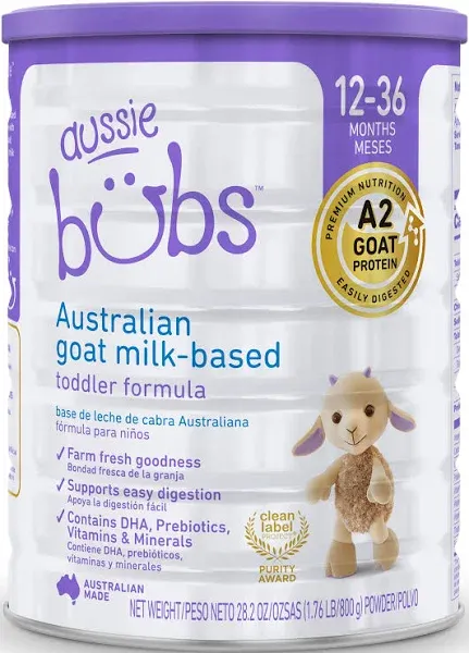 Aussie Bubs Australian Goat Milk-Based Toddler Formula