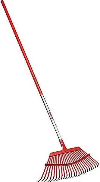 Corona RK 62061 Fixed Tine Leaf Rake, Aluminum Handle, 19-Inch Wide