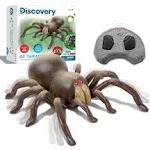 Discovery Kids RC Moving Tarantula Spider, Wireless Remote Control Toy for Kids, Great for Pranks and Halloween Decorations, Realistic Scurrying Movement, Glowing Scary Red LED Eyes