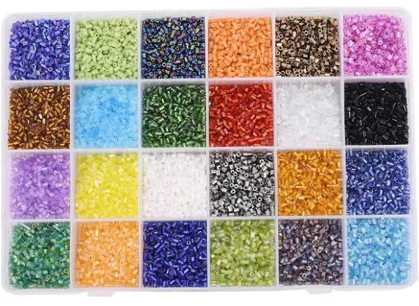 Glass Seed Beads for Jewelry Making - 9000 8/0 Seed Beads Small Beads Kit for...