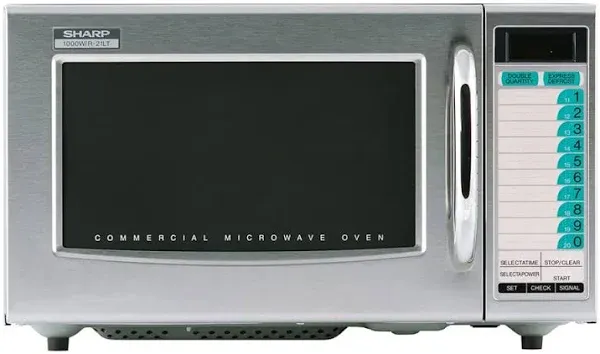 R-21LTF Sharp 1000W Medium-Duty Commercial Microwave w/ Touch Pad