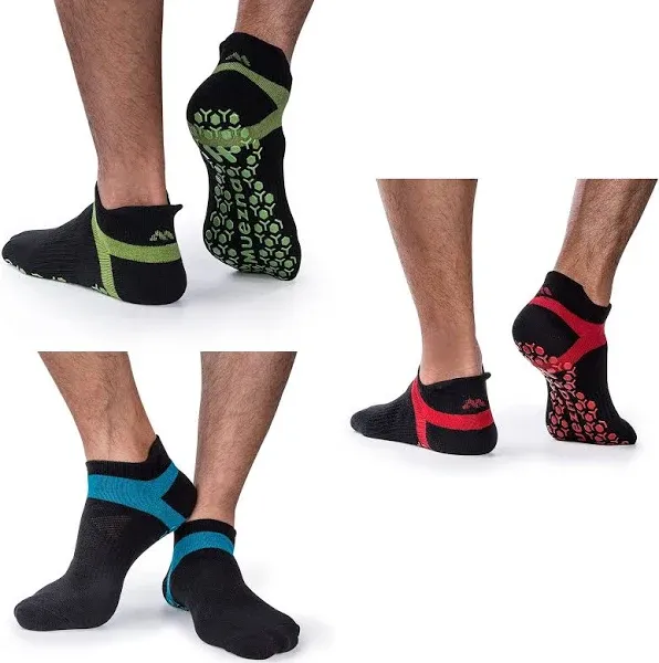 Muezna Men's Non Slip Yoga Socks Anti Skid Pilates