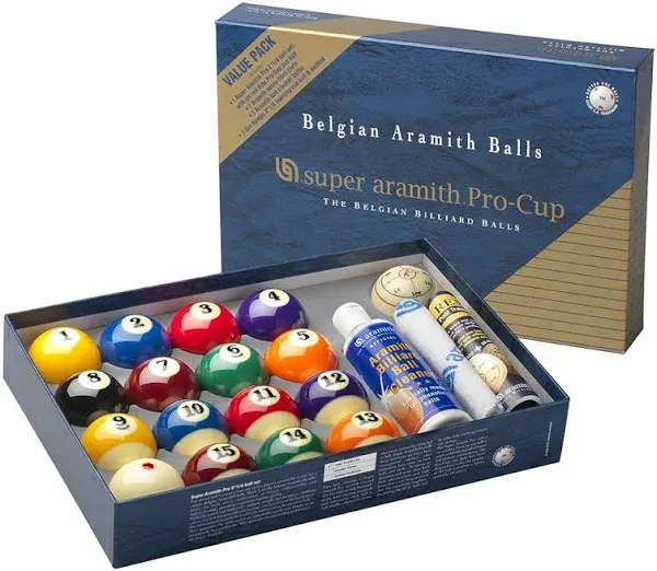 Super Pro Aramith Pool Balls - VALUE PACK