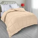 Utopia Bedding All Season Down Alternative Quilted Twin Comforter, Duvet Insert with Corner Tabs, Machine Washable, Bed Comforter (Beige)