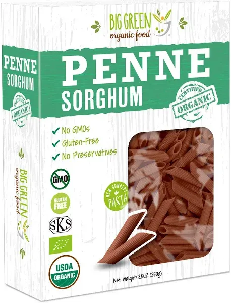 - Organic Sorghum Penne, 8.8oz, Gluten-Free, Non-GMO, Vegan (1)