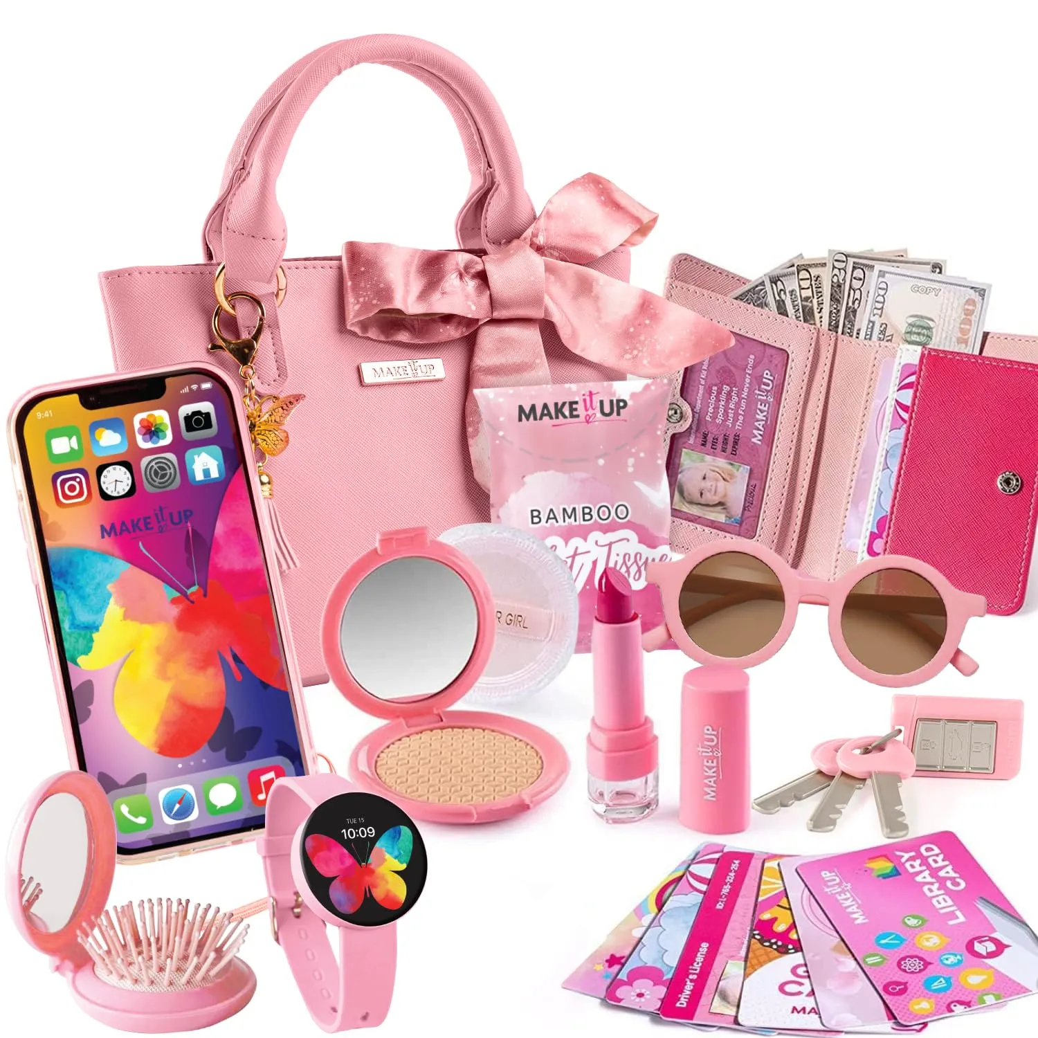 Princess Pretend Play Girls Purse &amp; Toddler Girl Toys Make up Set I Kids Purse &amp;