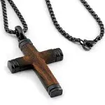 Metal Masters Co. Real Santos Wood Cross Necklace Pendant