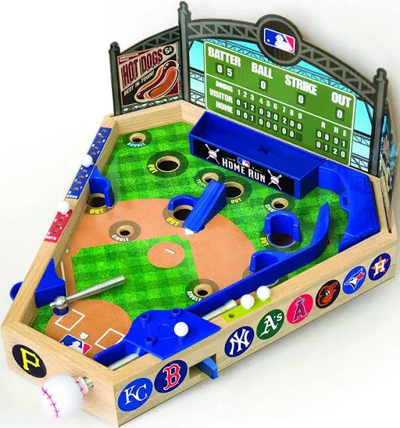 MLB Wooden Pinball Baseball Game 14 X 12 X 8 Inches