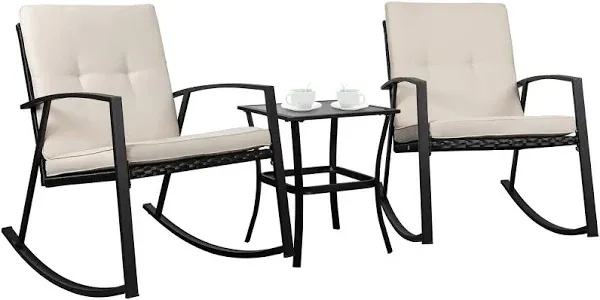 Shintenchi Outdoor Rocking Bistro Set