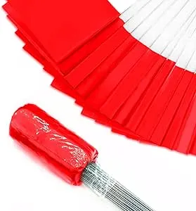 Zozen 100Pack Red Marking Flags, Writable | Marker Flags - 15x4x5 Inch, Lawn Flags, Landscape Flags, Marker Flags for Lawn, Survey Flags, Irrigation Flags, Sprinkler Flags, Survey Flags.