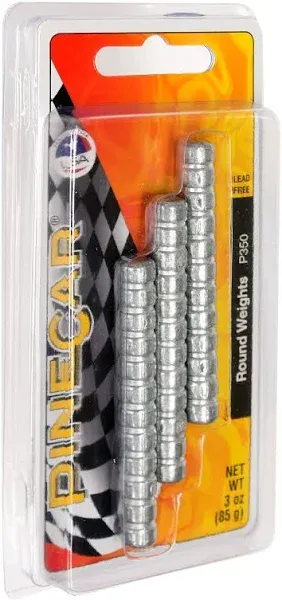 Pine Car Derby Round Weights, 1-Ounce, 3-Pack