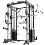 Ritkeep Professional Smith Machine PMAX-5600 with 326lb Weight Stacks, Multi-functional Home Gym, Black