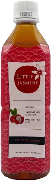 LITTLE JASMINE Lychee Oolong Tea, 16.9 Fl Oz (Pack of 12)