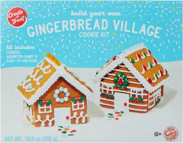 build your own gingerbread house village kit