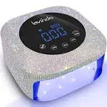 Lavinda UV LED Nail Lamp, 54W Rechargeable Sparkly Nail Lamp Cordless Nail Dryer Gel Polish Light with 4 Timer Setting, Professional Quick Dry Curing