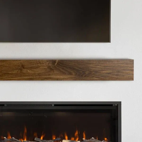 Modern Ember Boone Floating Wood Fireplace Mantel Shelf