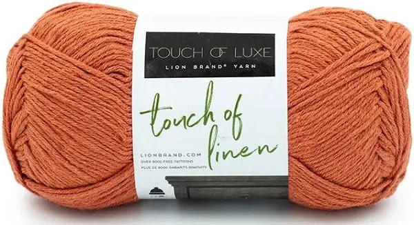 Lion Brand Touch of Linen Yarn-Terracotta