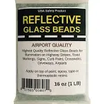 Marktiva Reflective Glass Beads (1 lb Bag) | for Road Marking, Curb Paint, Traffic Paint, Pavement Striping, Parking Lots, Crosswalks, Driveways, Air