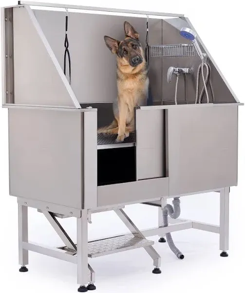 CO-Z Dog Grooming Tub w Electric Lift 50" Pet Wash Station for Large Dogs  | eBay