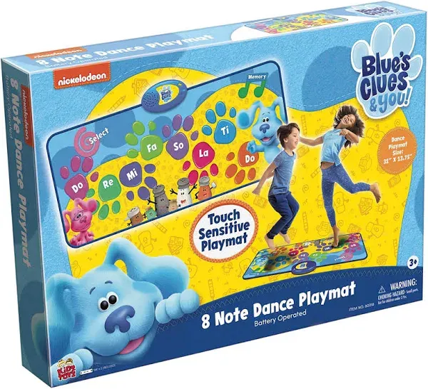 Nickelodeon: Blue's Clues: 8 Note Dance Playmat - Includes 4 Sounds & Memory Game Options, 31" x 13.75" Musical Mat, Ages 3+