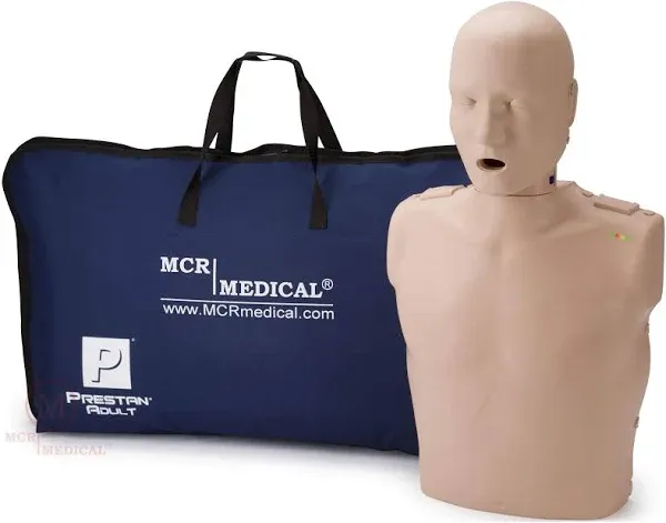 PRESTAN PP-AM-100M-MS Professional Adult CPR-AED Training Manikin with CPR Monitor, Medium Skin