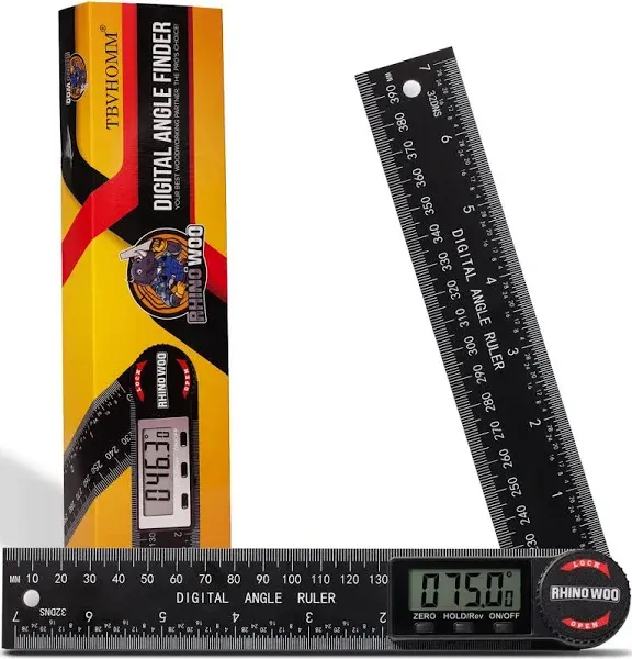 Digital Angle Finder Protractor, Ruler with 7inch/200mm, Angle... 