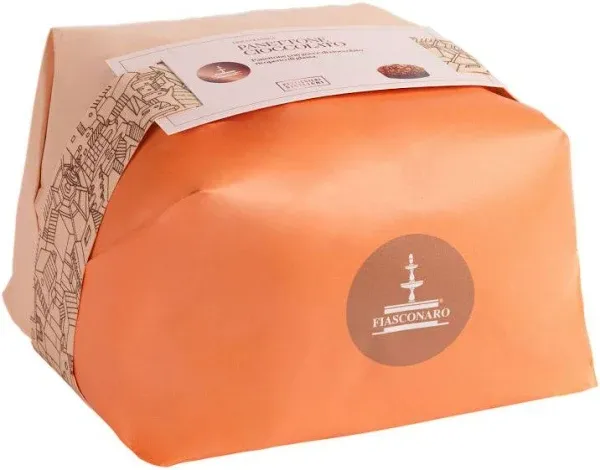 Fiasconaro Traditional Italian Chocolate Panettone Holiday Bread Cake, 2.2 Pound (1000 Gram) Hand Wrapped, Imported From Italy