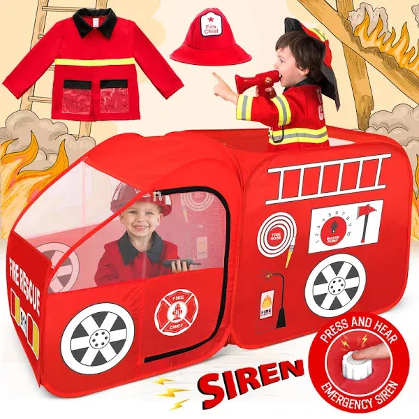 W&O Fire Truck Play Tent