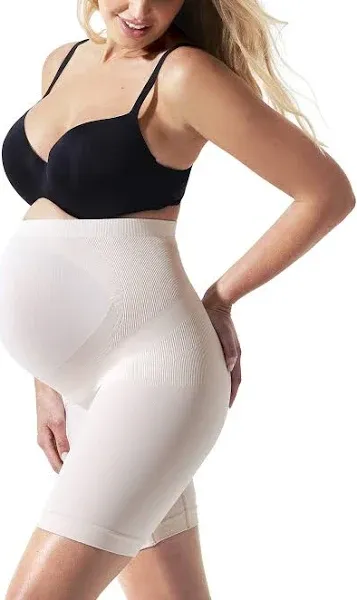 BLANQI Maternity Belly Support Activewear Biker Shorts + Yoga Athletic Pregnancy Girlshorts