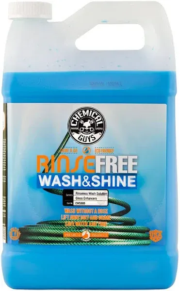 Chemical Guys CWS88864 Rinse-Free Car Wash & Shine Rinseless Soap (Use with Bucket), Safe for Cars, Trucks, SUVs, Motorcycles, RVs & More 64 fl oz (Half Gallon)