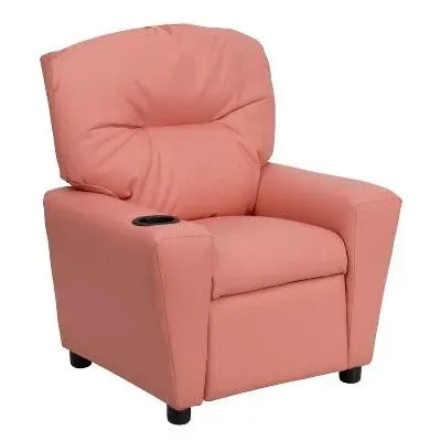 Emma + Oliver Kids Recliner with Cup Holder