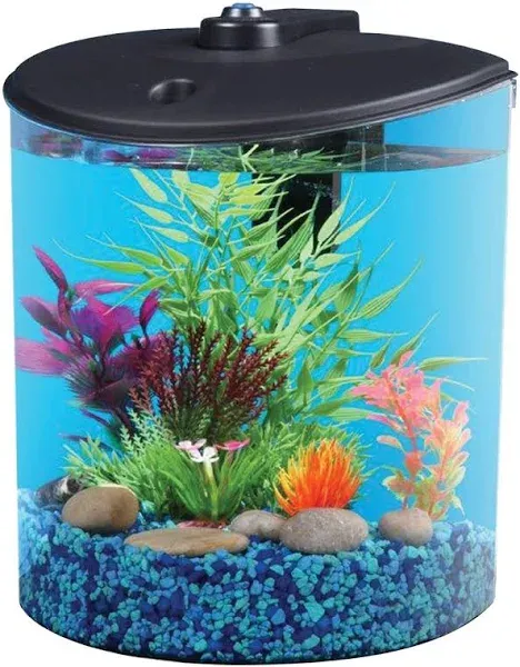 Aquaview 1.5-Gallon Fish Tank with LED Lighting and Power Filter