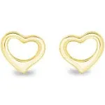 LAVISHE 925 Sterling Silver Plain Heart Stud Earrings  | eBay