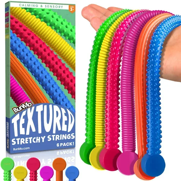 BUNMO Stretchy Strings - Sensory Toys for Toddlers - Stimulating &amp; Addictive ...