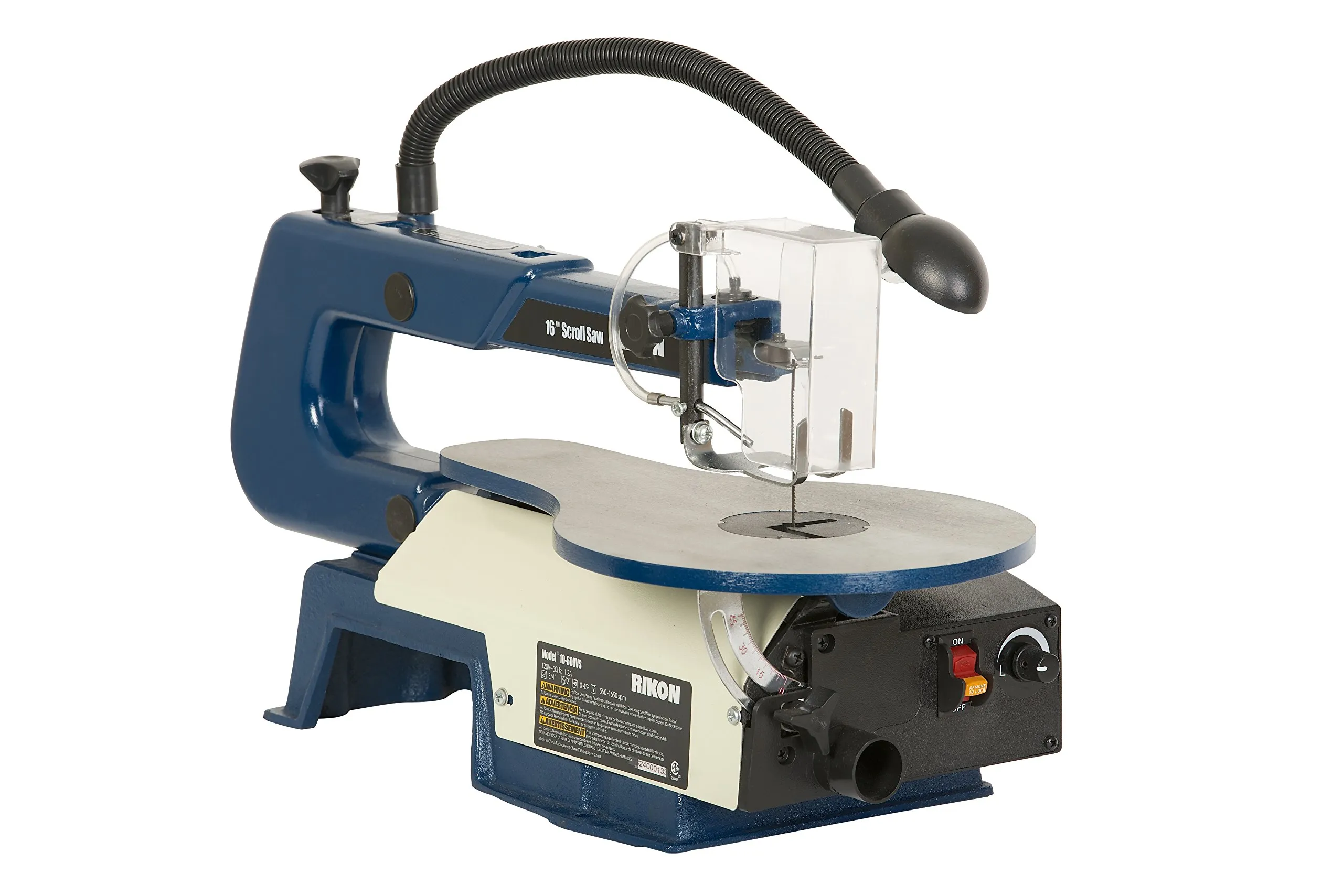 Rikon 10-600VS Scroll Saw With Lamp, 16-Inch