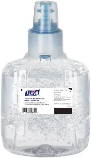 Purell Advanced Green Certified Gel Hand Sanitizer Refill, 1200 ml