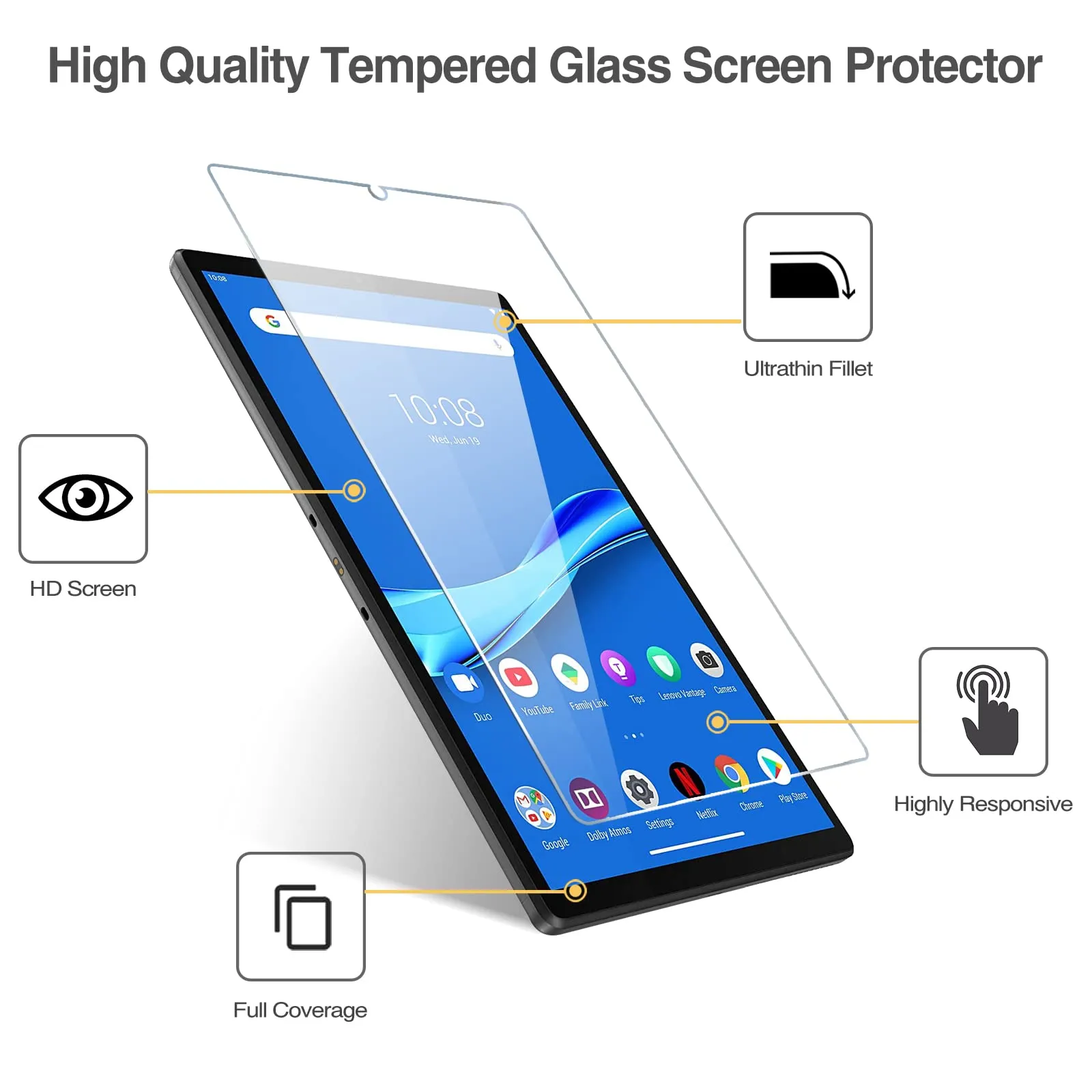 ProCase Screen Protector for Lenovo Tab M10 FHD Plus 2nd Gen 10.3 inch 2020 / 