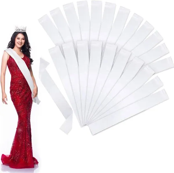 Sparkle and Bash Women's 24 Pack Satin Sashes