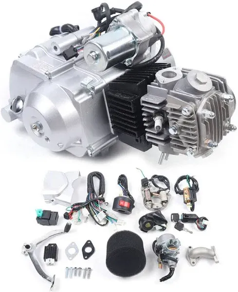 JCMOTO 125cc 4 Stroke Semi-Auto ATV 4 Wheelers Tricycle Engine