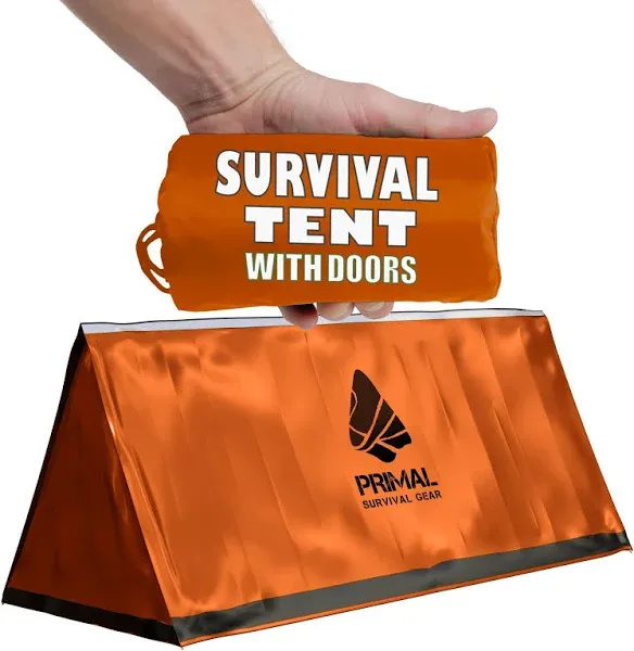 Primal Survival Gear Shelter for Bug Out Bag, Storm Shelter, Tent, Doors, Tornado