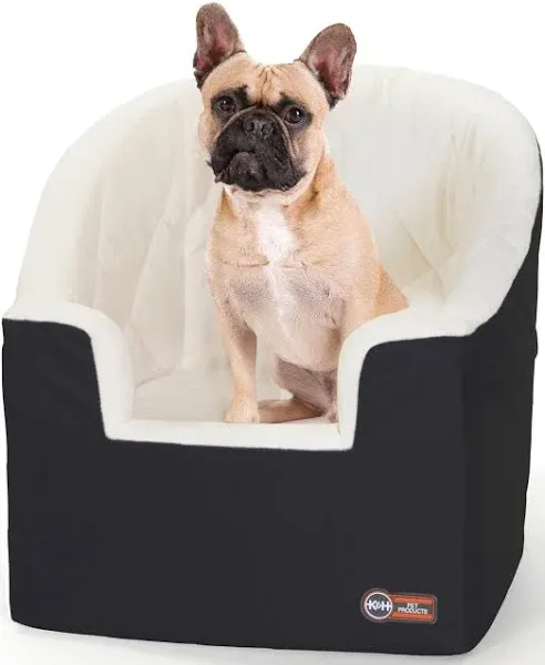 K&amp;H Pet Products Bucket Dog Car Seat with Dog Seat Belt for Car, Washable Sma...