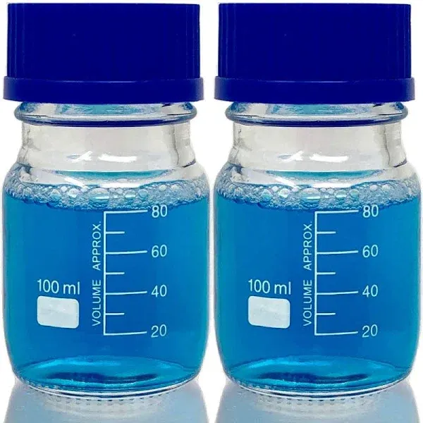 Karter Scientific 500ml Glass Round Media Storage Bottles with GL45 Screw Cap, Borosilicate Glass, 251M4 (Single)