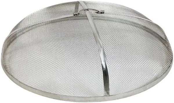 Sunnydaze Rust-Resistant Stainless Steel Fire Pit Spark Screen Cover - 30-Inch Diameter