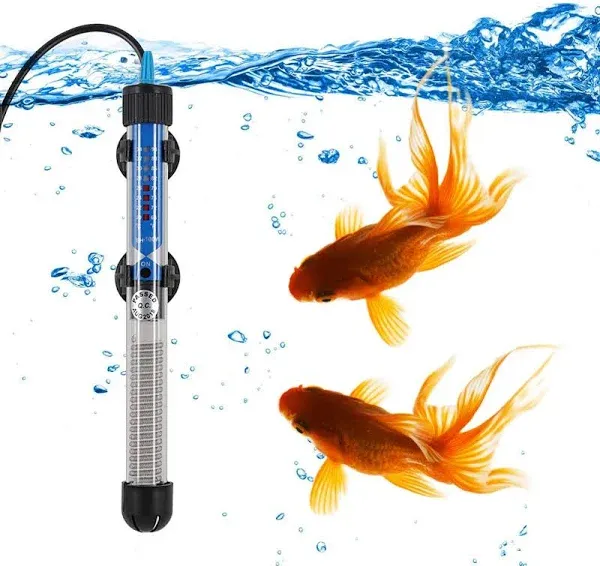 Mylivell Aquarium Heater Adjustable Submersible Fish Tank Heater 100W for 20-45 Gallon Small Aquarium Heater Mini Fish Betta Turtle Tank Heater