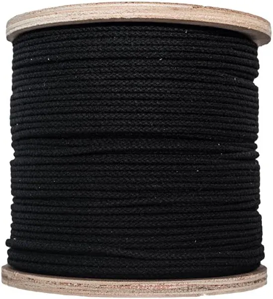 SGT KNOTS 1/8 in. x 1,000 ft. Unglazed Black Cotton Tie Line RH-TL-18-1000