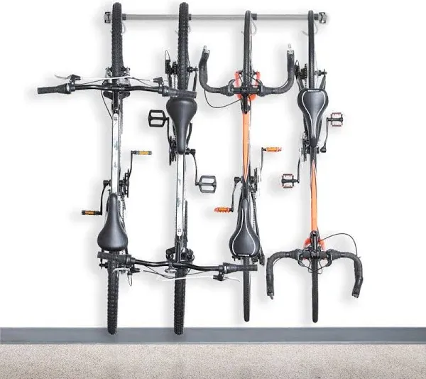 Monkey Bars Garage Bike Racks 4&#034;X10&#034;X51&#034; Hanging Bar Wall Rack Gray Steel 6 Lb