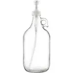 Half Gallon Glass Pump Dispenser Bottle Large Jug with Pump for Laund