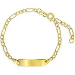 Girls' Classic Figaro Identification Bracelet 14K Gold - in Season Jewelry