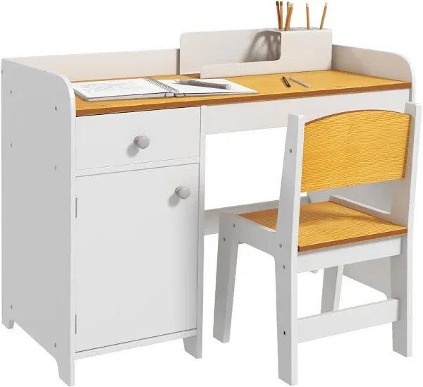 Qaba Kids Desk and Chair Set